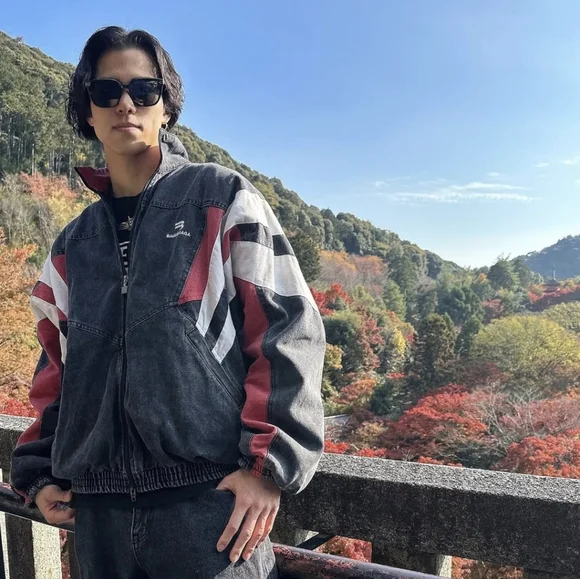 Balenciaga Sporty B SS21 Denim Track Jacket